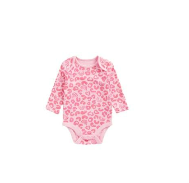 Mothercare Rainbow Leopard Long Bodysuits - 5 Pack