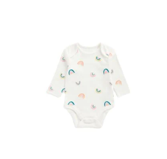 Mothercare Rainbow Leopard Long Bodysuits - 5 Pack