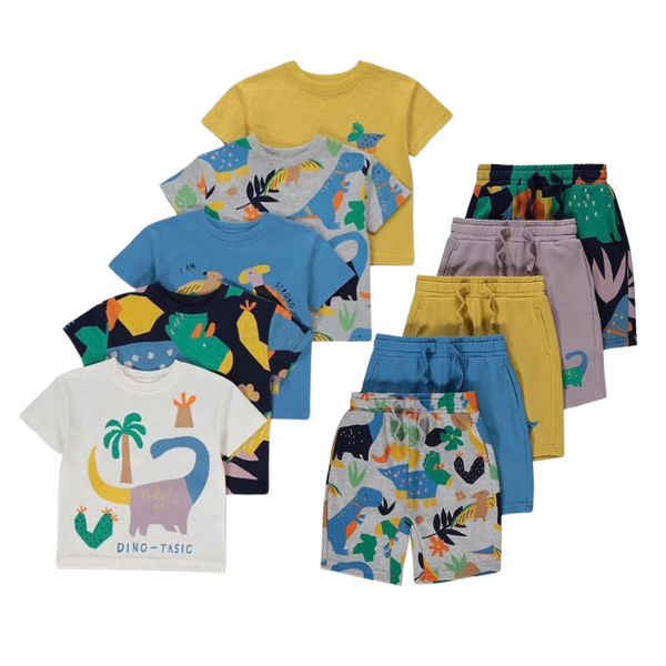 George Uk 5 Pack Top & Shorts (12-18 months, 7-8 years)