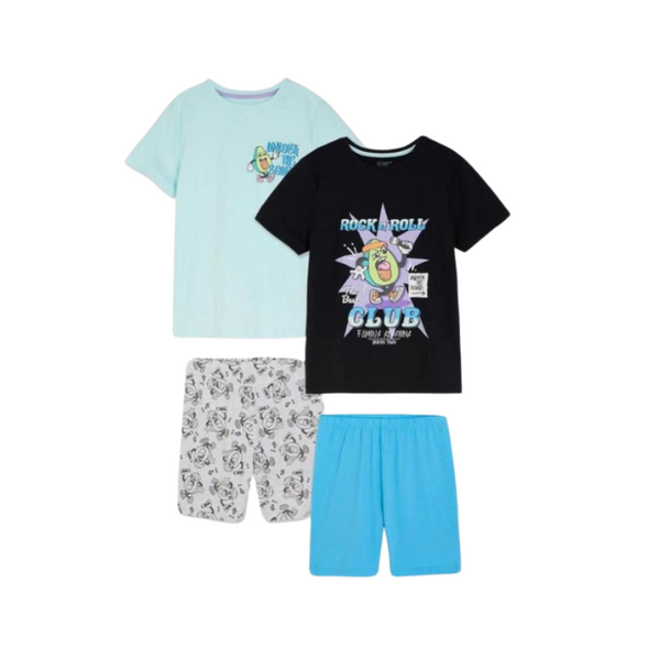 Primark Uk 2 Pyjamas Pack Cotton Rock & Roll