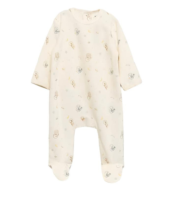 Space Sleepsuit Velour white