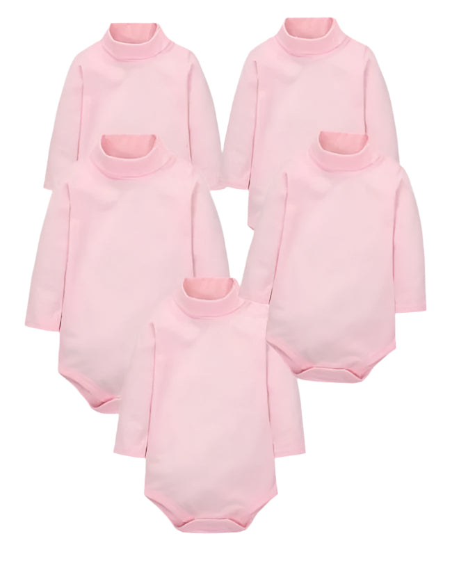 Next Pink Long Sleeve Girl Bodysuit- 5 Pack(3-6/6-9/18-24 Months )
