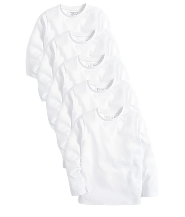 Next Uk 5 Pack White 100% Cotton 