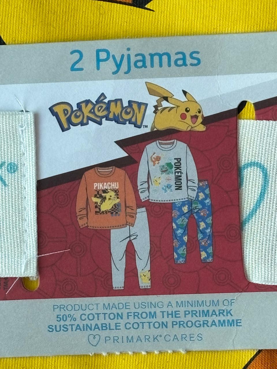 Primark Pyjama Pokemon 2 Pack 100 Cotton 3 4 years Lucky Size