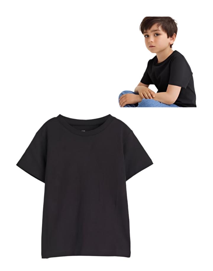 H&M Cotton T-Shirt Black Boys 