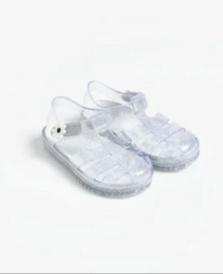 Mothercare Jelly Silver Glittery Girl Sandal (EUR 32)
