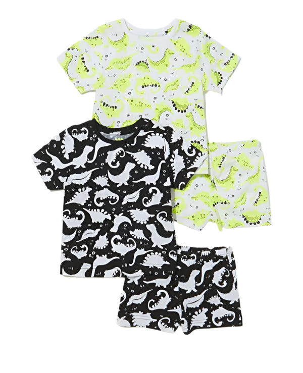 Matalan Uk Boys 2 Pack Dino Short Sets