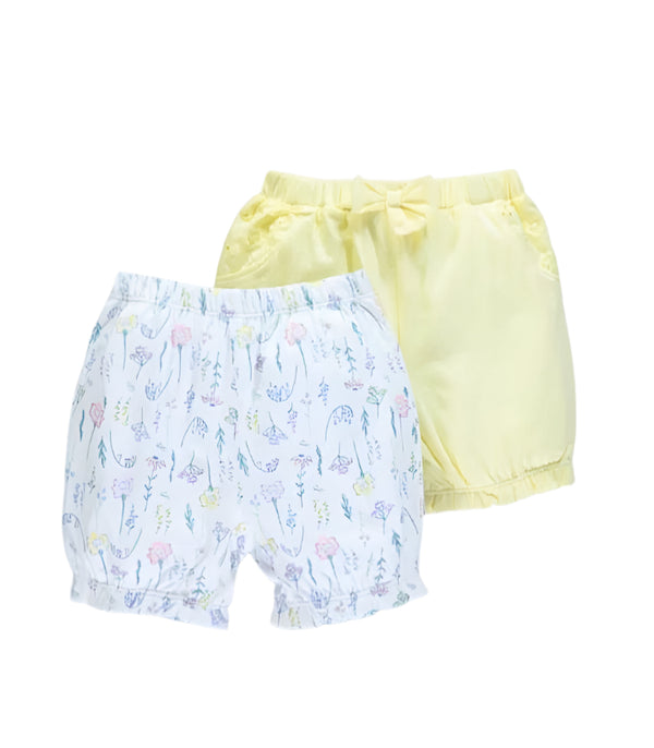 Matalan UK Girl 2 Pack Cotton Short (6-9 months )