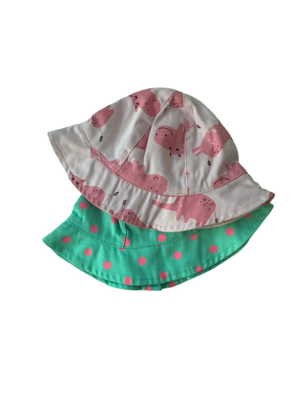 Next 2 Pack Sun safe Girl Hat (0-3/6-12 Months )