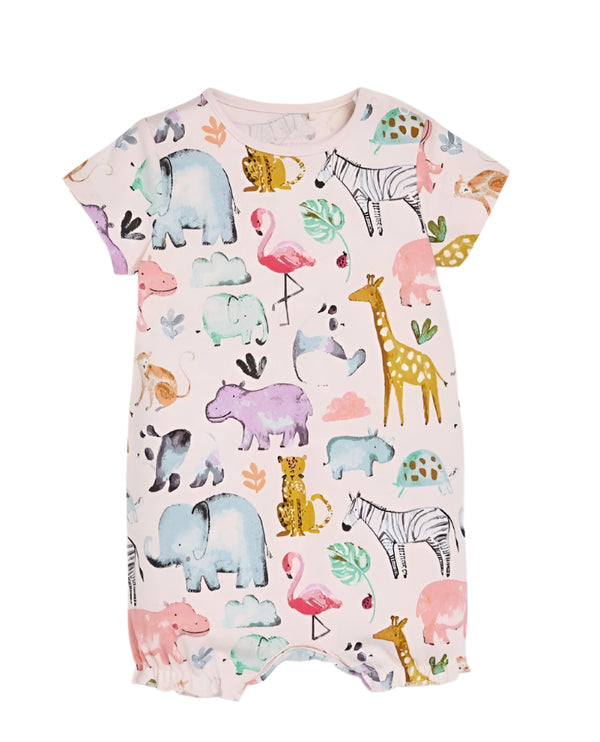 Next UK 100% Cotton Girls Romper (first size/ up to 1 months )