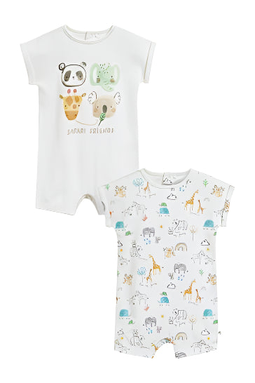 Next UK 2 Pack Boys Romper (up to 1 Months )