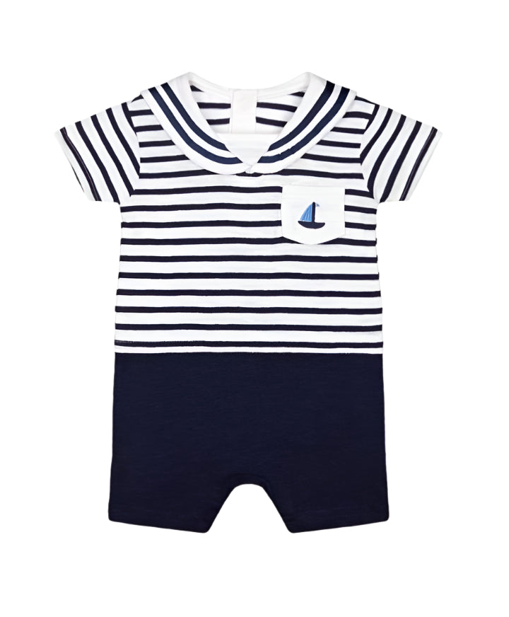 Mothercare 100% Cotton Boys Romper (New born / Up To 1 Months )