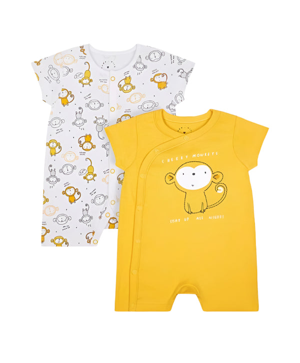 Mothercare Cotton 2 Pack Boys Romper ( Up To 1 Month )