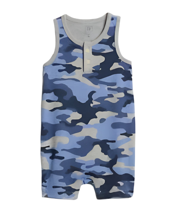 Gap Navy Boys Sleeve Less Romper (0-3 Months )