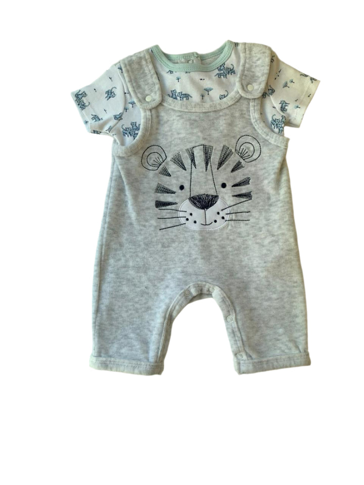Red Tag  Velour Baby Boys Romper (0-3/3-6 Months )  