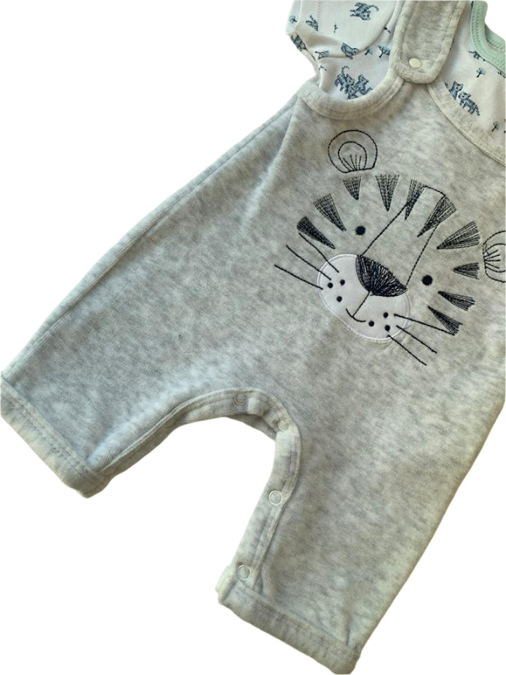 Red Tag  Velour Baby Boys Romper (0-3/3-6 Months )  