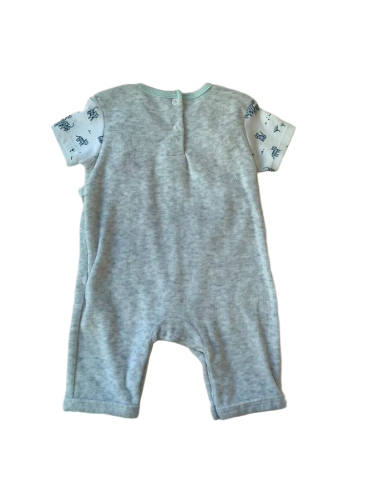 Red Tag  Velour Baby Boys Romper (0-3/3-6 Months )  