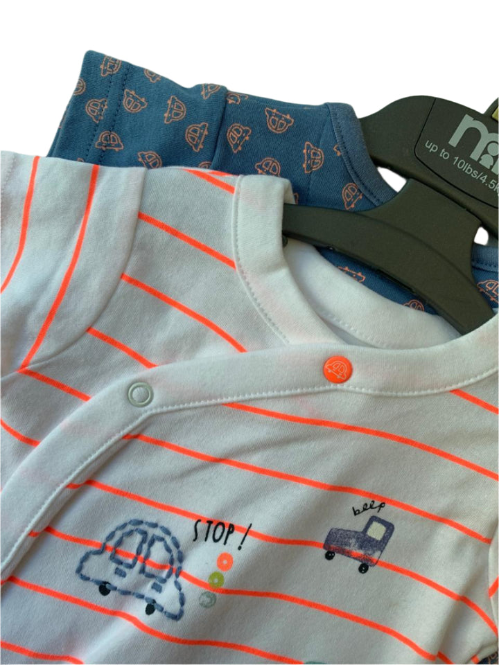Mothercare 2 Pack Boys Cotton Romper (Up To 1 Months )