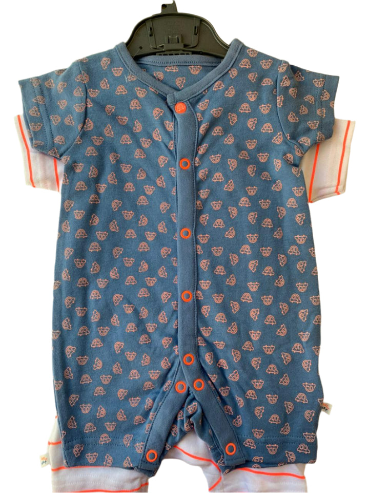 Mothercare 2 Pack Boys Cotton Romper (Up To 1 Months )