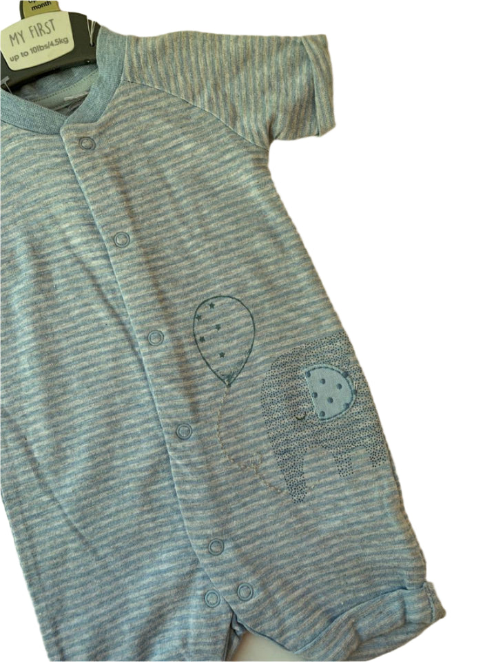 Mothercare Blue Boys Romper ( Up To 1 Month )