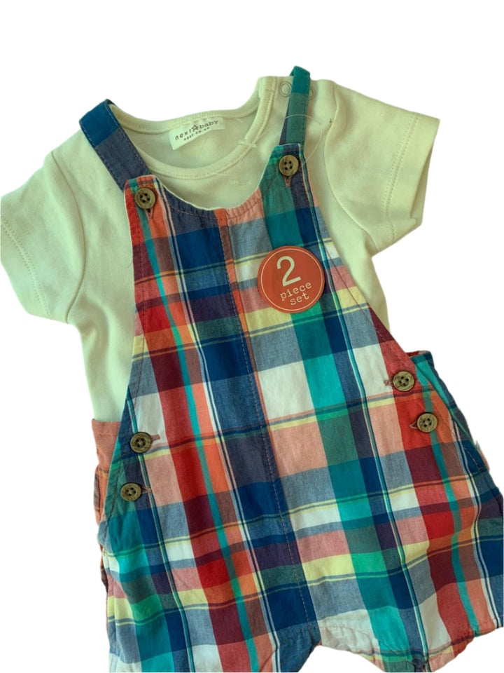 Next 2 Pieces Bodysuit And Romper (Up To 1 Months )