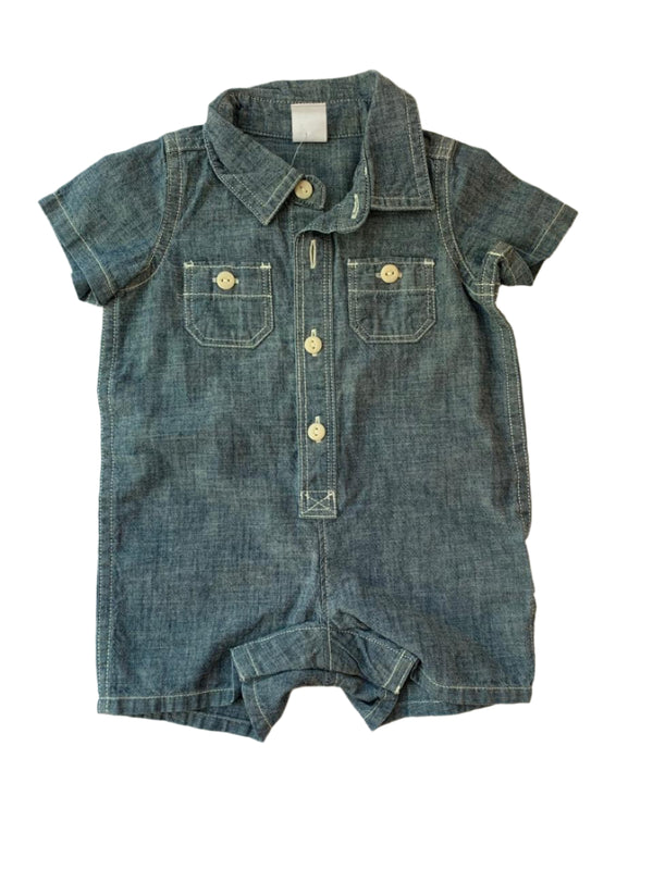 Gap Denim Boys Romper (0-3 Months )