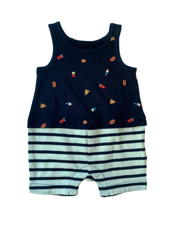 Gap Boys Sleeve Less Cotton Romper (0-3 Months )