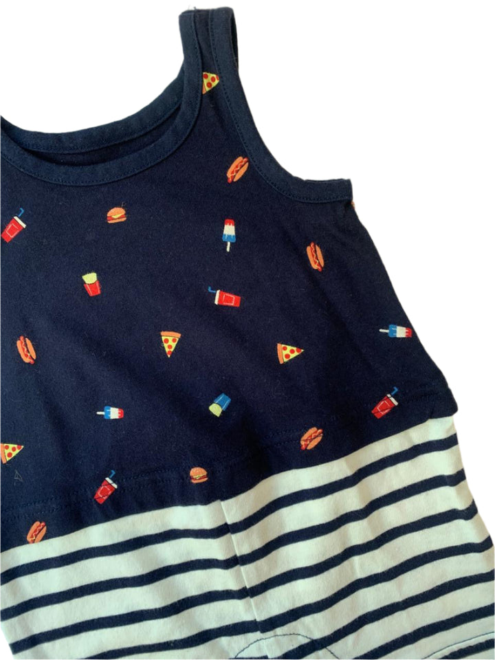 Gap Boys Sleeve Less Cotton Romper (0-3 Months )