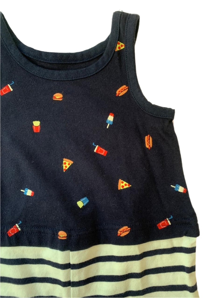 Gap Boys Sleeve Less Cotton Romper (0-3 Months )