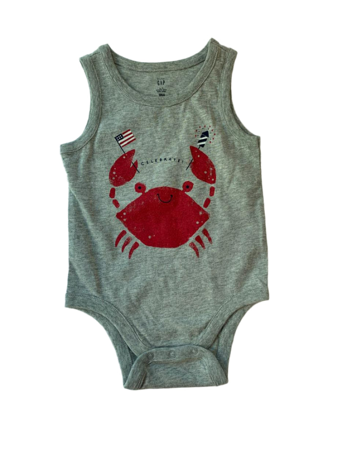 Gap Sleeve Less Boys Bodysuit (6-12 Months )