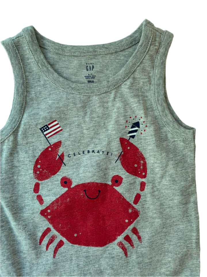 Gap Sleeve Less Boys Bodysuit (6-12 Months )