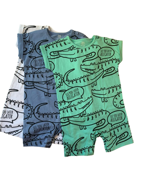 F&F 3 Pack Boys Rompers (18-24 Months )