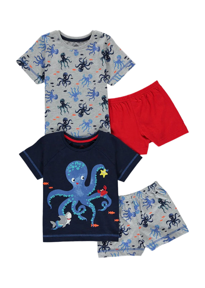 Matalan Uk Boys 2 Pack Cotton Short sleeve Pyjama  (12-18/18-23 months )