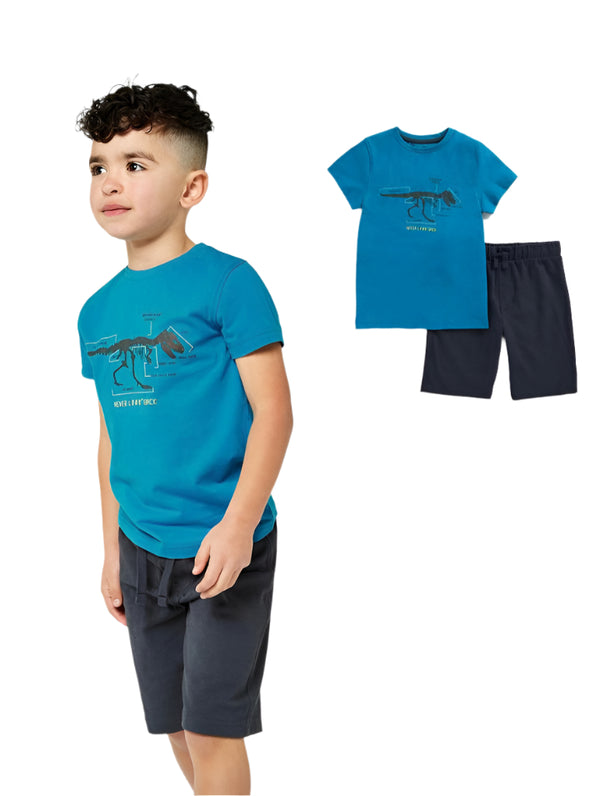 Mothercare Blue Boys Short Sleeve Pyjama (8-9 Years )