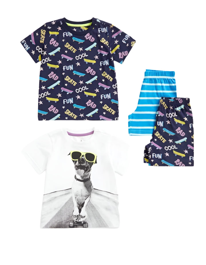 Mothercare 2 Pack Boys Short Sleeve Cotton Pyjama (7-8/8-9 Years )