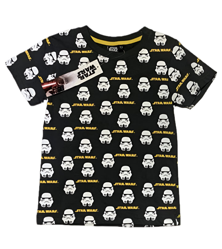 Star Wars Black Short Sleeve Boys T-Shirt (8-9 Years )
