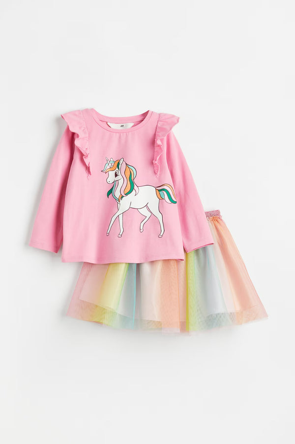 H&M 2 Piece Set with a Top Matching Tulle Skirt (8-10 years)