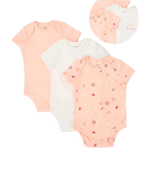 Tape A L'oeil France 3 Pack Bodysuit 100% Cotton  (36 months)