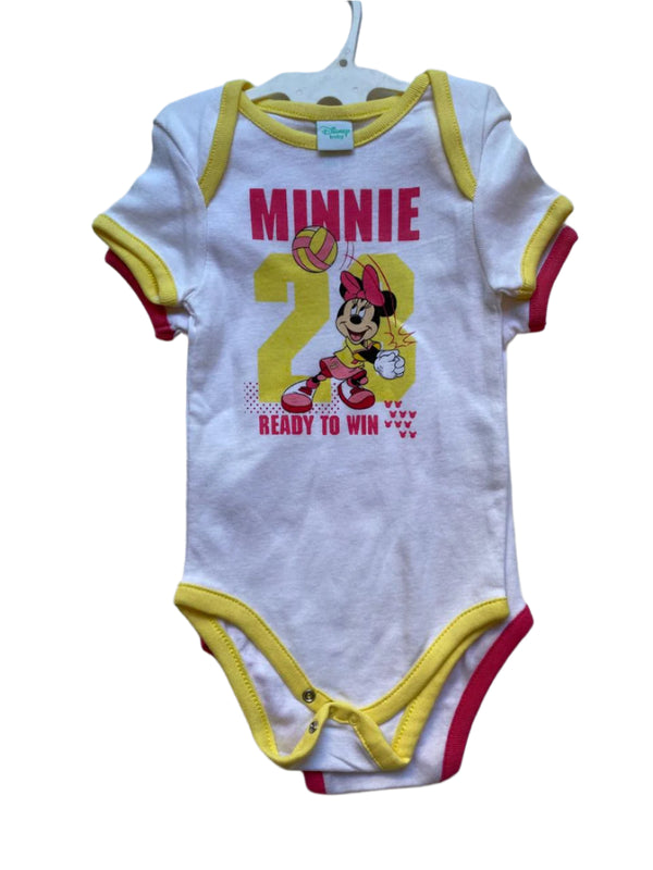 Disney Baby Minnie Mouse Ready to Win 100% Cotton Short Sleeve Bodysuit (6-9 months)
