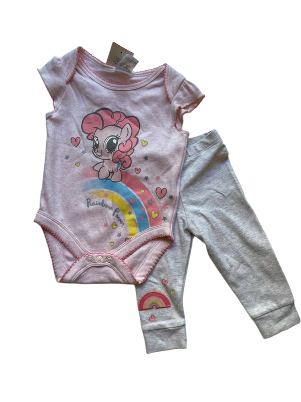 Unicorn 2 Piece Set 100% Cotton Bodysuit & Legging (3-6 months)