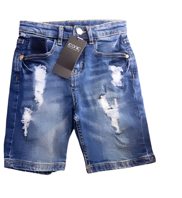 Iconic Boys Denim Shorts (6-7 Years / 122 cm )
