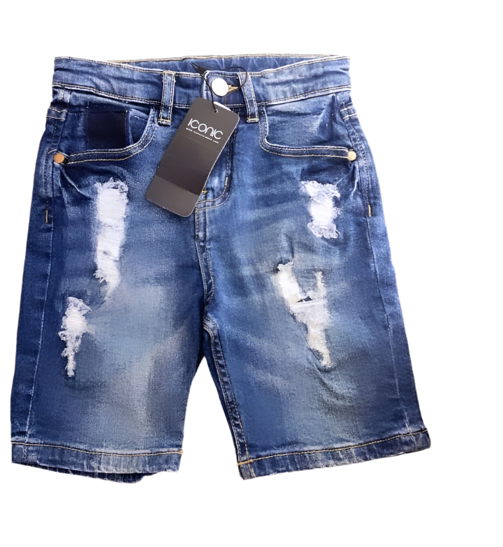 Iconic Boys Denim Shorts (6-7 Years / 122 cm )
