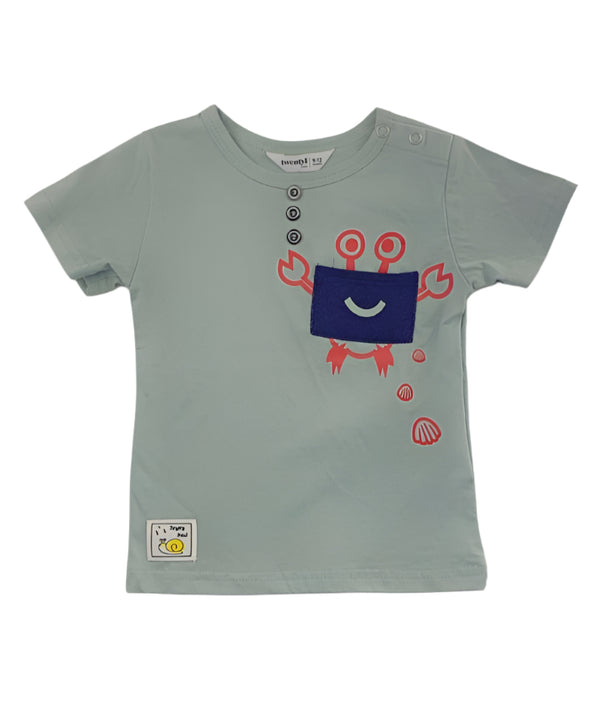 Twenty 4 Short Sleeve Boys Cotton T-Shirt (9-12 Months )