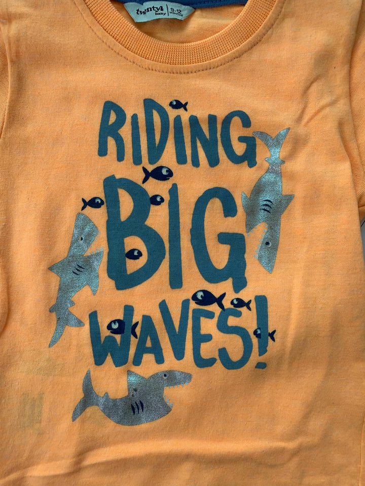 Twenty 4 Short Sleeve Boys Cotton T-Shirt ( 9-12 Months )