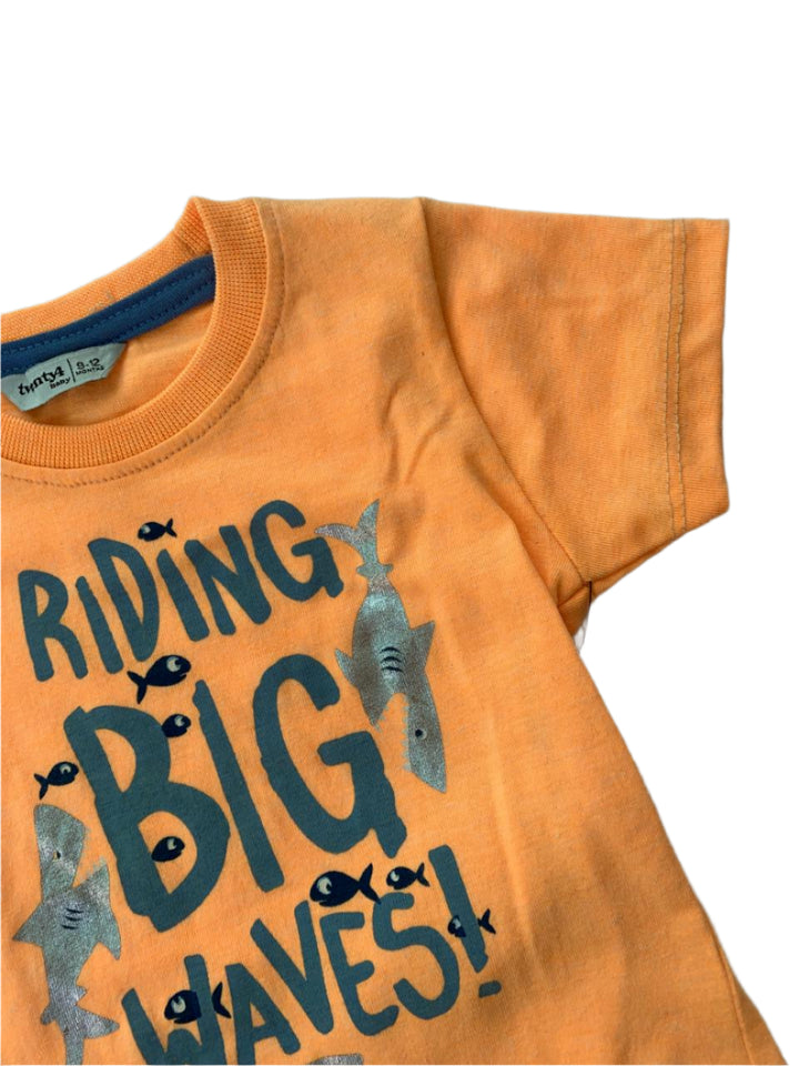 Twenty 4 Short Sleeve Boys Cotton T-Shirt ( 9-12 Months )