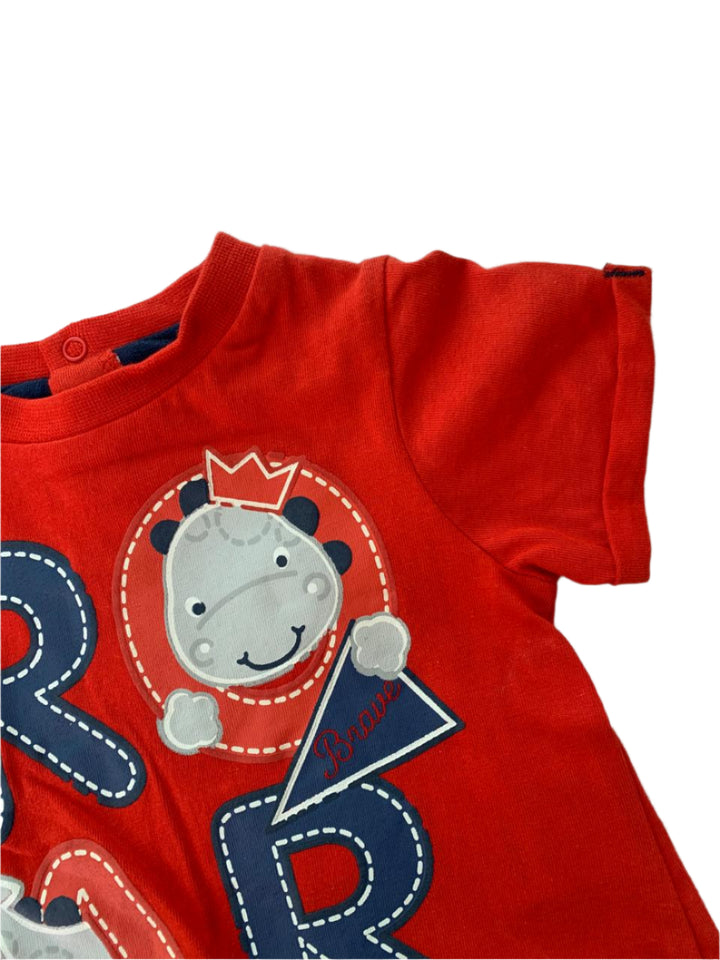 Fagottino Italy Short Sleeve Cotton Boys T-Shirt (3-6/6-9 Months )