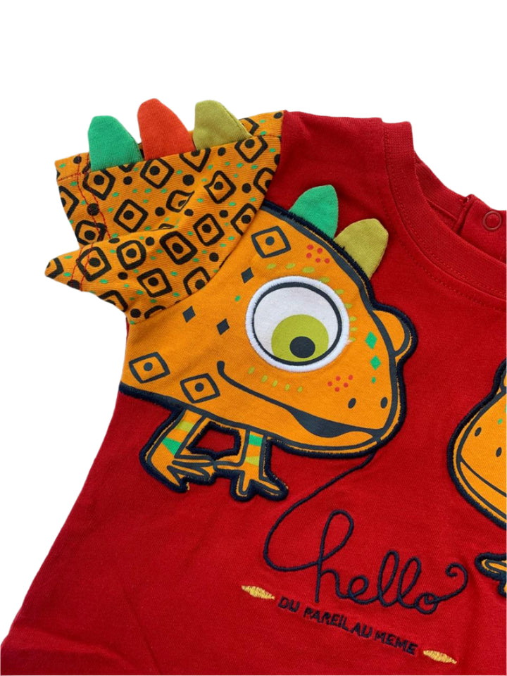 du pareil au meme Short Sleeve Cotton Boys T-Shirt (6 Months )