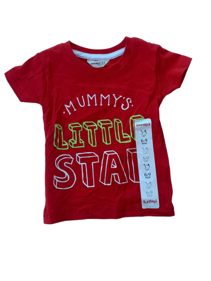 Twenty 4 Short Sleeve Boys Cotton T-Shirt (6-9 Months )