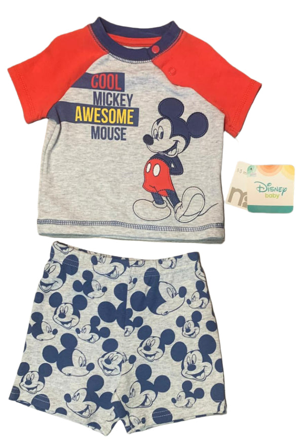 Mothercare Shorts / Short Sleeve Boys Cotton Set (1-3 Months )
