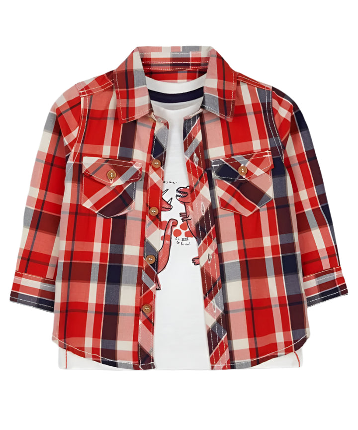 Mothercare UK Shirt And T-Shirt Boys Cotton Set (6-9 Months (9kg) )